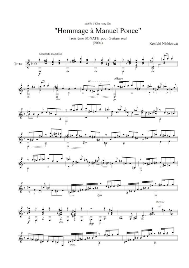 Hommage a Manuel Ponce ~ Troisième Sonate pour Guitare Seul op.43