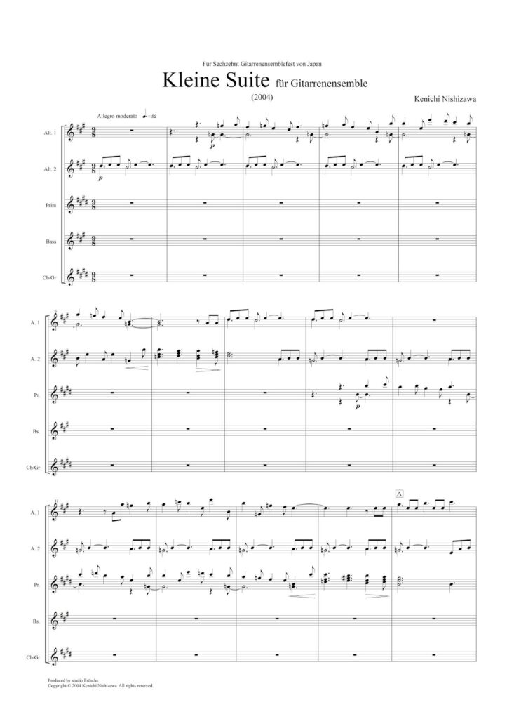 Kleine Suite für Gitarrenensemble op.46