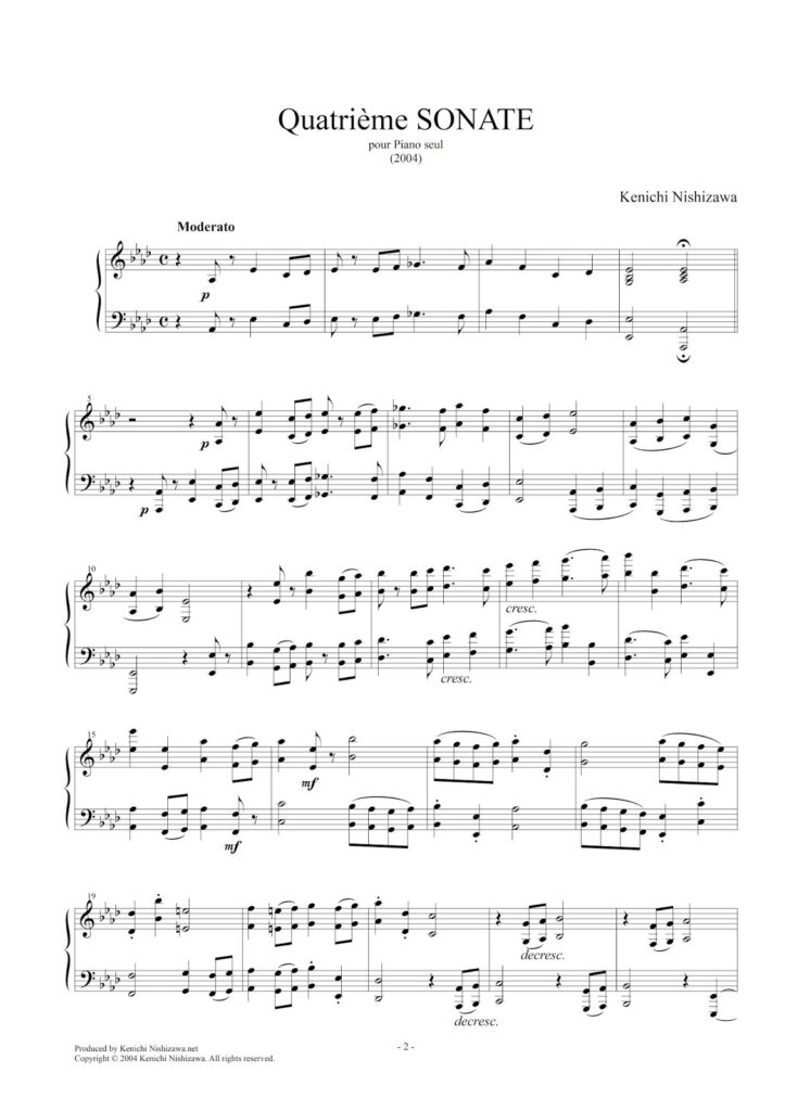 Quatrième Sonate pour Piano seul op.47