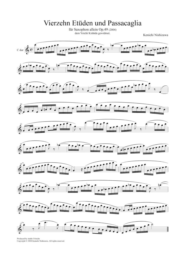 Vierzehn Etüden und Passacaglia op.49