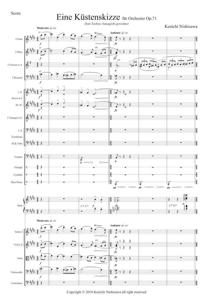 Eine Küstenskizze für Orchester op.71