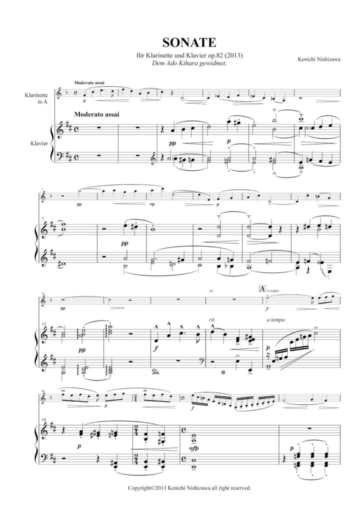 Sonate für Klarinette und Klavier op.82