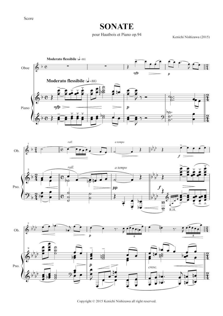 Sonate pour Hautbois et Piano op.94
