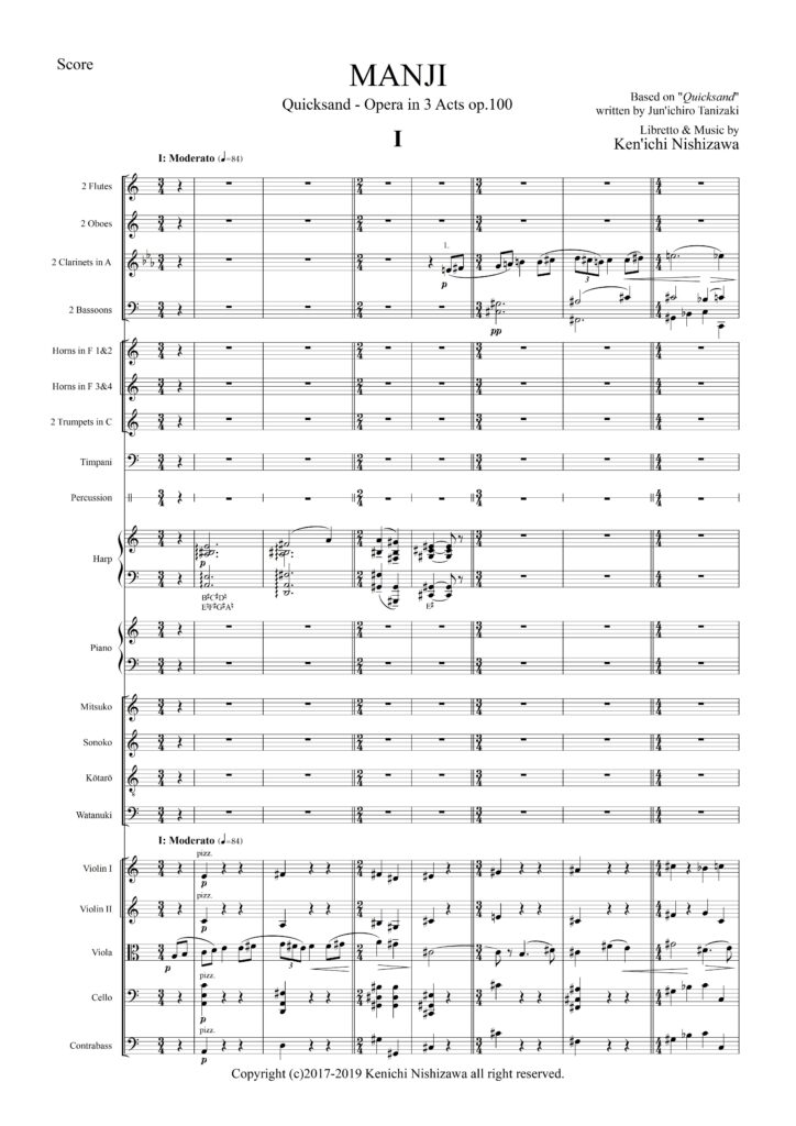 MANJI(Quicksand) - Opera in 3 Acts (Orchestral version) op.110
